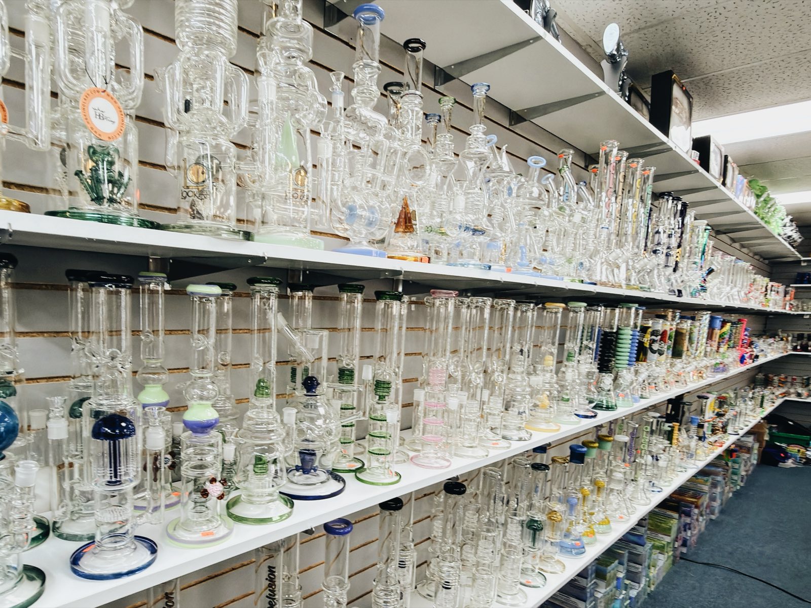 The glass case